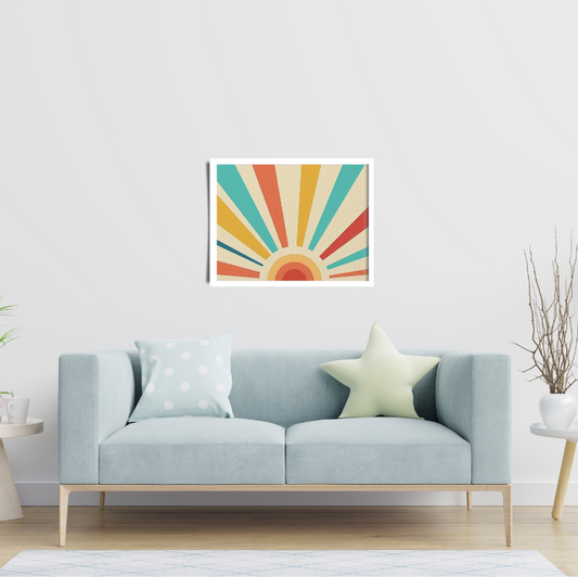 Arizona radiant sunshine high quality UV protected framed canvas print | 30 cm x 40 cm
