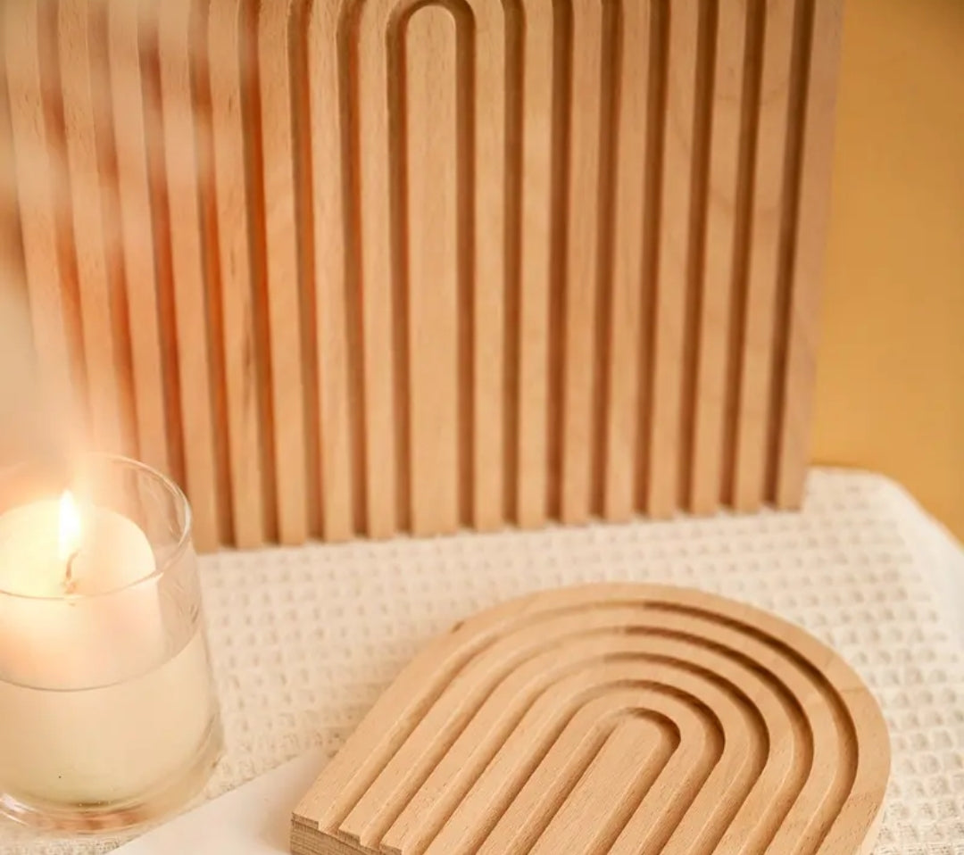 Wooden arched serving trays / cheese boards /decorative trays (set of 2)