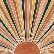 Boho stages of the sun |  High quality UV protected framed canvas print | Earth tones | Set of 3 | 30 cm x 40 cm